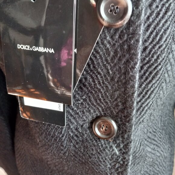 DOLCE & GABBANA BLACK WOOL FUR COLLAR SKIRT SUIT NWT IT 40 US 4 - Picture 13 of 16